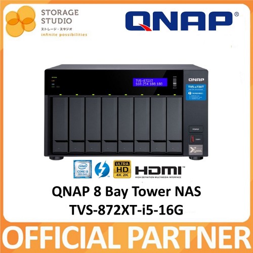 QNAP 8 BAY NAS TVS-872XT-i5-16G. TVS-872XT. Singapore Local 2 Years Warranty